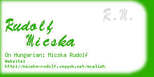 rudolf micska business card